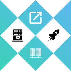 Set mail server data web hosting open vector