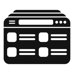 web customer database icon simple crm data vector image