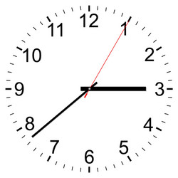 Modern wall clock with roman numerals minimalist Vector Image