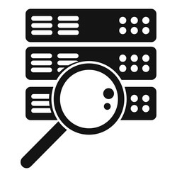 server database icon simple crm data vector