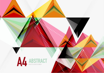 triangular low poly a4 size geometric vector image