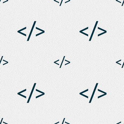 code sign icon programming language symbol vector image