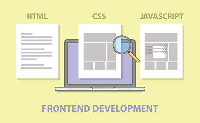 frontend website development compare comparison vector