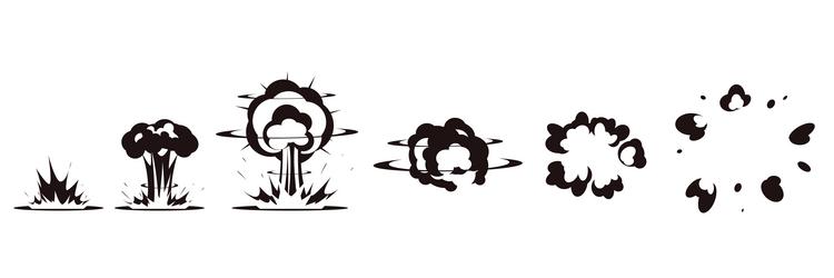 step by animation of origin or extinguishment vector image