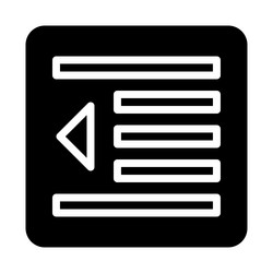text indent left icon concept of formatting vector image