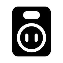 wall mounted power socket with switch button vector image