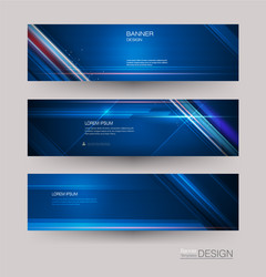 abstract banners set with image of speed movement vector image