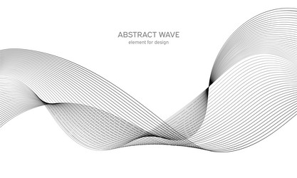 Abstract wave element for design digital vector