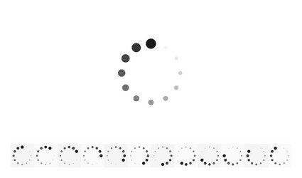 circular loading of the program frame-by-frame vector image