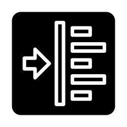 left alignment icon concept of text formatting vector image