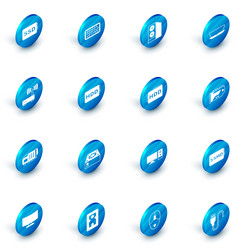 set keyboard case of computer laptop router vector image