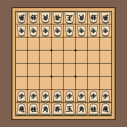 Jogo shogi  Vetor Premium