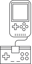 video game control with display handle icon vector image