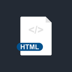 html file icon hyper text markup language vector