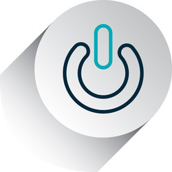 power button icon line gradient style vector image