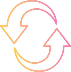 Refresh arrow gradient style icon design vector