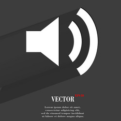 Speaker flat modern web button with long shadow vector