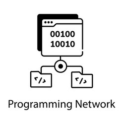 web and network services linear icon vector image