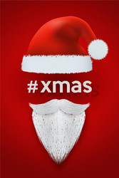 xmas background of santa with space for text vector