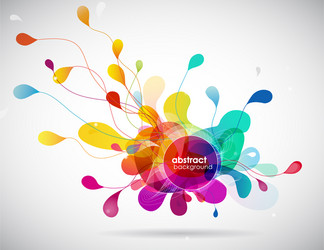 abstract colored background with different shapes vector image