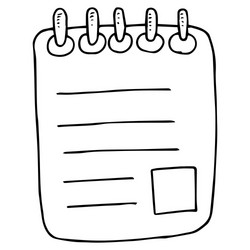 notebook a blank with marks tax form hand vector image