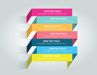 table schedule design template with 7 row banner vector image