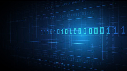 Hi-tech digital data connection system vector