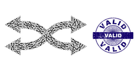 shuffle arrows horizontal recursive composition vector image