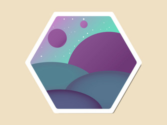 Space flat background Royalty Free Vector Image
