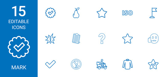 15 mark icons vector