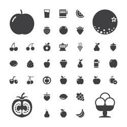 Fruit icons vector