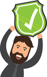 Approval check icon vector