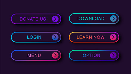 Bright abstract buttons for web design vector
