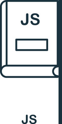 Js line icon thin design style from programmer vector