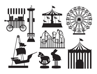 Theme park design over beige background Royalty Free Vector