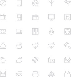 Universal mobile line icons 10 Royalty Free Vector Image