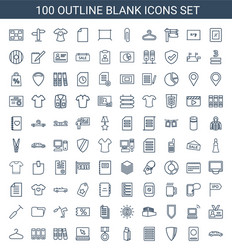 100 blank icons vector