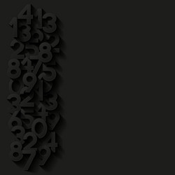 Abstract background with numbers vector