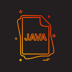 Java file type icon design vector