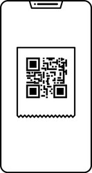 smartphone device with scan code qr vector image