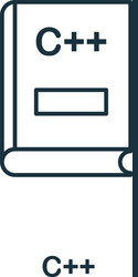 c line icon thin design style from programmer vector image