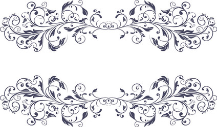 Floral Filigree Dividers Vector Image