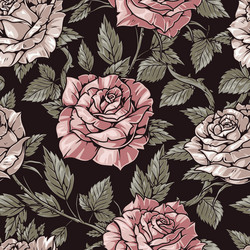 flower buds seamless pattern colorful Vector Image