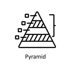 Pyramid outline icon design d vector