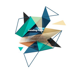 triangular design abstract background landing vector