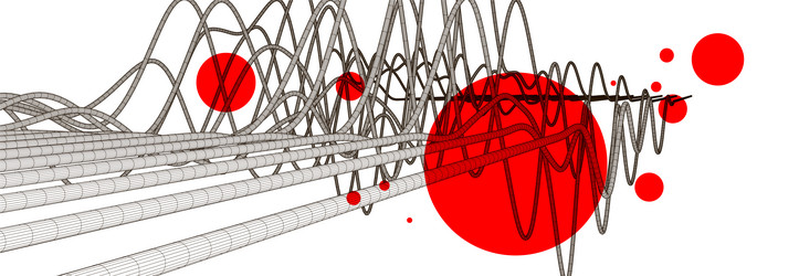 abstract background with a wireframe dynamic vector image