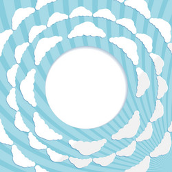 abstract circular background with clouds vector