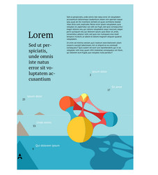 flyer leaflet booklet layout editable design vector image