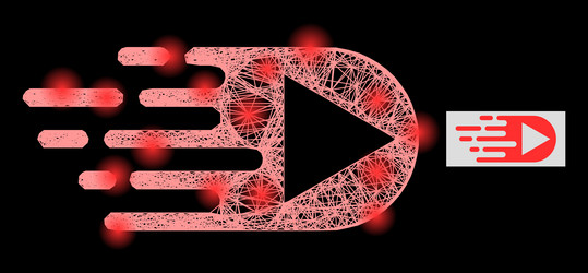 glossy hatched mesh play function with lightspots vector image