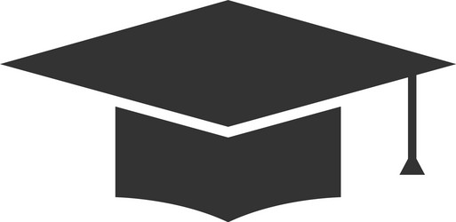 Graduation hat icon simple style Royalty Free Vector Image